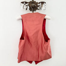 Load image into Gallery viewer, Handmade 60s Red Velvet Reversible Vest (M)