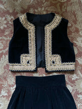 Load image into Gallery viewer, Hand Made Turkish Style Velvet Theater Costume Waist Coat Skirt Set (XS)