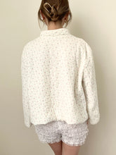 Load image into Gallery viewer, Pink Cotton Ditsy Floral 1950s Bed Jacket (S)