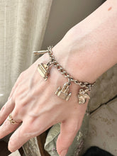 Load image into Gallery viewer, Genuine 1950s Vintage Disney Silver Tone Charm Bracelet