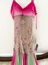 Load image into Gallery viewer, 90s Pink & Green Silk Designer Fairy Gown Dress (S/M)