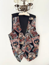 Load image into Gallery viewer, Rare 90s Vintage Romance Novel Tapestry Vest (S/M)