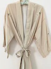 Load image into Gallery viewer, Green Satin Vintage 1940s Japanese Embroidered Robe (OS)