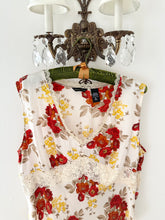 Load image into Gallery viewer, Y2K 2000s 100% Silk Lace Trim Floral Blouse (XL)