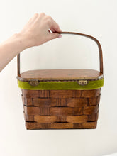 Load image into Gallery viewer, 1970s Handmade Floral Butterfly Basket Purse