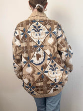 Load image into Gallery viewer, Cozy Hand Knit Blue & Brown Vintage Sweater (M)