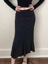 Load image into Gallery viewer, Vintage Italian Black Swiss Dot Skirt (M)