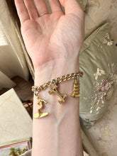Load image into Gallery viewer, 1950s Vintage Disney Gold Tone Charm Bracelet