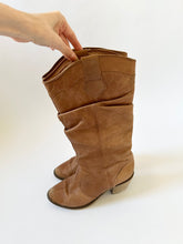 Load image into Gallery viewer, Brown Camel Leather Slouchy Western Cowboy Boots (6)