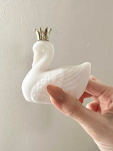 Load image into Gallery viewer, 1970s Milk Glass Swan Perfume Bottle by Avon