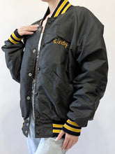 Load image into Gallery viewer, 1980's Bishop Foley Venturettes Varsity Cheerleading Bomber Jacket (S)