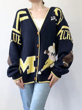 Load image into Gallery viewer, 80s Michigan Wolverines Football Cardigan (L)
