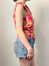 Load image into Gallery viewer, Pink Summer Rose Cotton Blouse (S/M)