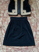 Load image into Gallery viewer, Hand Made Turkish Style Velvet Theater Costume Waist Coat Skirt Set (XS)