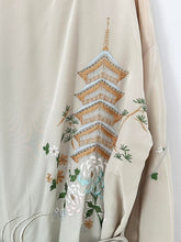Load image into Gallery viewer, Green Satin Vintage 1940s Japanese Embroidered Robe (OS)