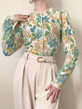 Load image into Gallery viewer, 50s Pastel Floral Soft Dainty Cardigan Sweater (S)