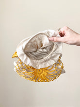 Load image into Gallery viewer, Antique Edwardian 1900s Mustard Yellow Crochet Purse Bag