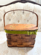 Load image into Gallery viewer, 1970s Handmade Floral Butterfly Basket Purse