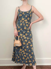 Load image into Gallery viewer, Vintage 90s Navy Sunflower Summer Dress (XS/S)