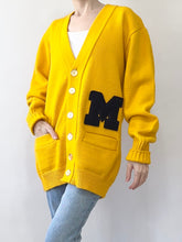 Load image into Gallery viewer, Michigan 80s Varsity Cardigan Sweater (S)