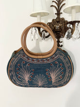 Load image into Gallery viewer, 90s Denim Embroidered Beaded Boho Shoulder Bag