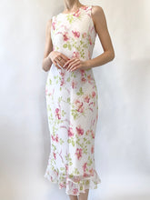 Load image into Gallery viewer, Pink Floral 1990s Slip Dress (XXS)