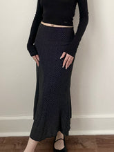 Load image into Gallery viewer, Vintage Italian Black Swiss Dot Skirt (M)