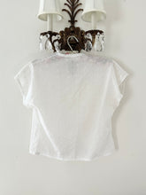 Load image into Gallery viewer, White Cotton Eyelet Vintage Bolero Vest (S)
