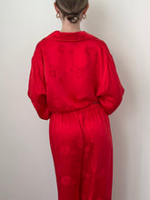 Load image into Gallery viewer, Pure Silk Red Roses Pajama Set (M)