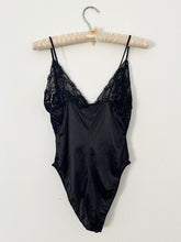 Load image into Gallery viewer, Black Lace Vintage 80s Teddy (S/M)