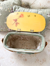 Load image into Gallery viewer, 1950s Handmade Floral Rose Basket Purse