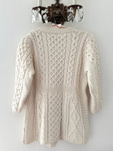 Load image into Gallery viewer, Hand Knit Vintage Irish Wool Aran Jumper Sweater Cardigan