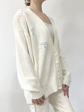 Load image into Gallery viewer, Funfetti Bows Cardigan Sweater (L)