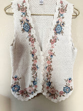 Load image into Gallery viewer, Cotton Crochet Colorful Floral Embroidered Vest