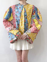 Load image into Gallery viewer, Hand Made Rainbow Patchwork Bed Jacket (M/L)