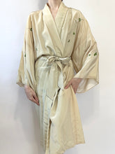 Load image into Gallery viewer, Green Satin Vintage 1940s Japanese Embroidered Robe (OS)