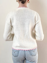 Load image into Gallery viewer, 80s 90s Teddy Bear Cardigan Sweater (xxs)