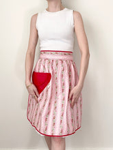 Load image into Gallery viewer, 1950s Red and Pink Paisley Apron