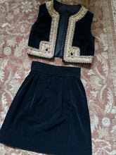 Load image into Gallery viewer, Hand Made Turkish Style Velvet Theater Costume Waist Coat Skirt Set (XS)