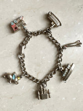 Load image into Gallery viewer, Genuine 1950s Vintage Disney Silver Tone Charm Bracelet