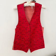 Load image into Gallery viewer, Handmade 60s Red Velvet Reversible Vest (M)