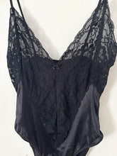 Load image into Gallery viewer, Black Lace Vintage 80s Teddy (S/M)