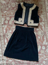 Load image into Gallery viewer, Hand Made Turkish Style Velvet Theater Costume Waist Coat Skirt Set (XS)