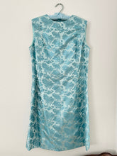 Load image into Gallery viewer, Tiffany Blue Satin 1960s Hand Made Dress & Matching Robe (M/L)