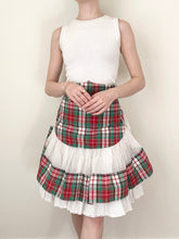 Load image into Gallery viewer, Vintage 1950s Red and Green Holiday Plaid Apron