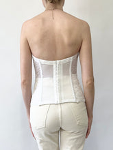 Load image into Gallery viewer, White Lace Vintage Style Bustier Top
