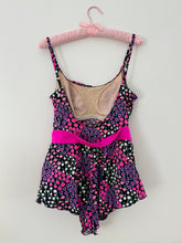 Load image into Gallery viewer, 1980s Pink & Purple Floral Swimsuit (16, L)