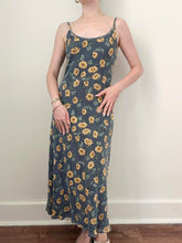 Load image into Gallery viewer, Vintage 90s Navy Sunflower Summer Dress (XS/S)