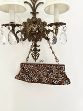 Load image into Gallery viewer, 90s Brown Beaded Sequin Shoulder Bag