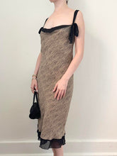 Load image into Gallery viewer, Vintage Y2K Pure Silk Novelty Print Dress (M)